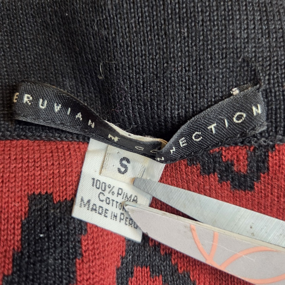 Peruvian Connection Tribal Skirt Small Bohemian Pima Cotton Knit Maxi - Picture 3 of 4